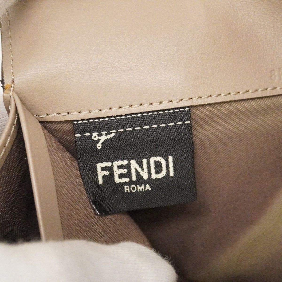Fendi Wallet Leather Gray Ju Gold — view 4
