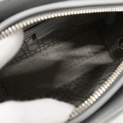 Dior Handbag Cannage Lady Leather Gray Silver 2-Way — view 4