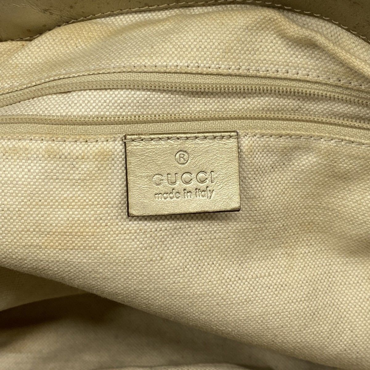 Gucci Tote GG Canvas Ski Brown Champagne Gold — view 5