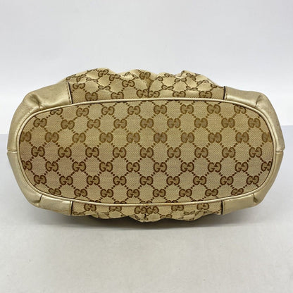 Gucci Tote GG Canvas Ski Brown Champagne Gold — view 3