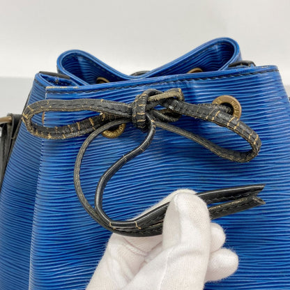 Louis Vuitton Shoulder Bag Epi Petit Noir Toledo Blue — view 8