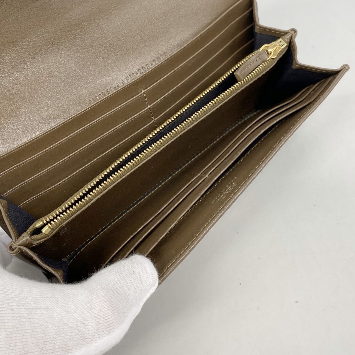 Fendi Wallet Zucca Leather Brown Black Gold — view 3