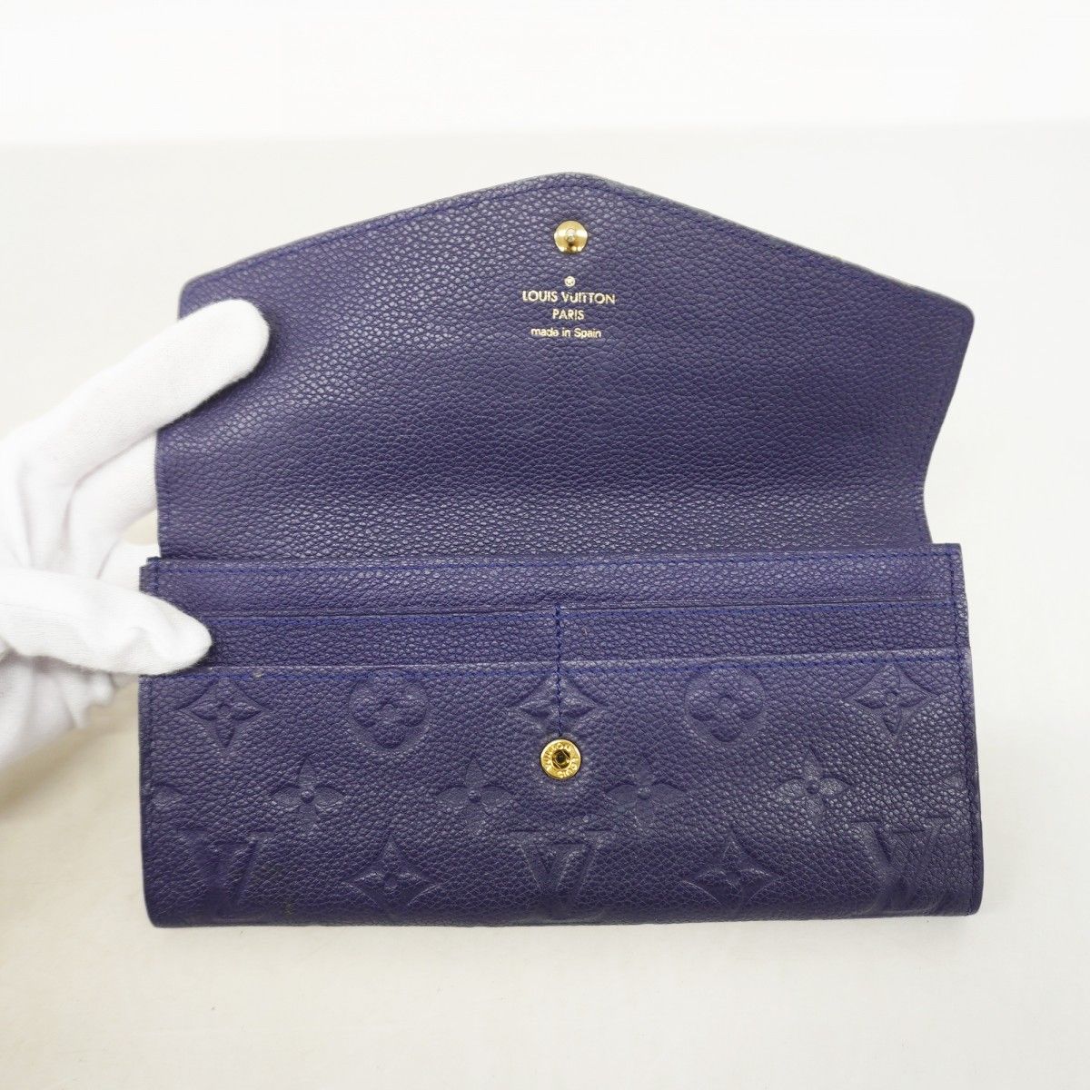 Louis Vuitton Wallet Monogram Empreinte Portefeuille Curies Celeste — view 9
