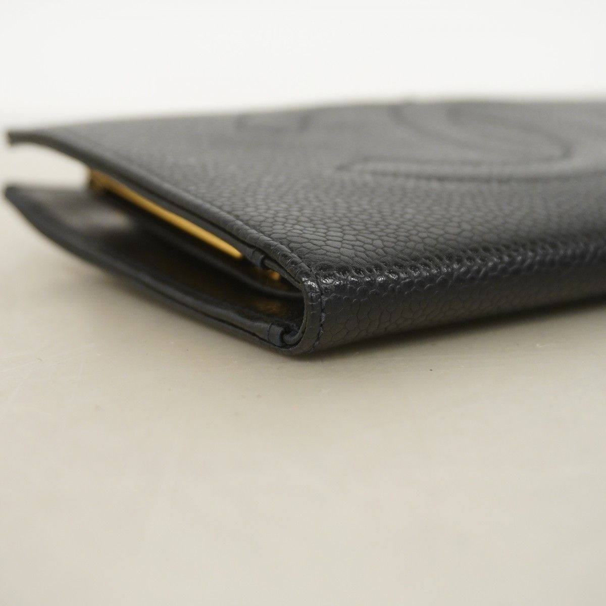 Chanel Wallet Caviar Leather Black Gold — view 5