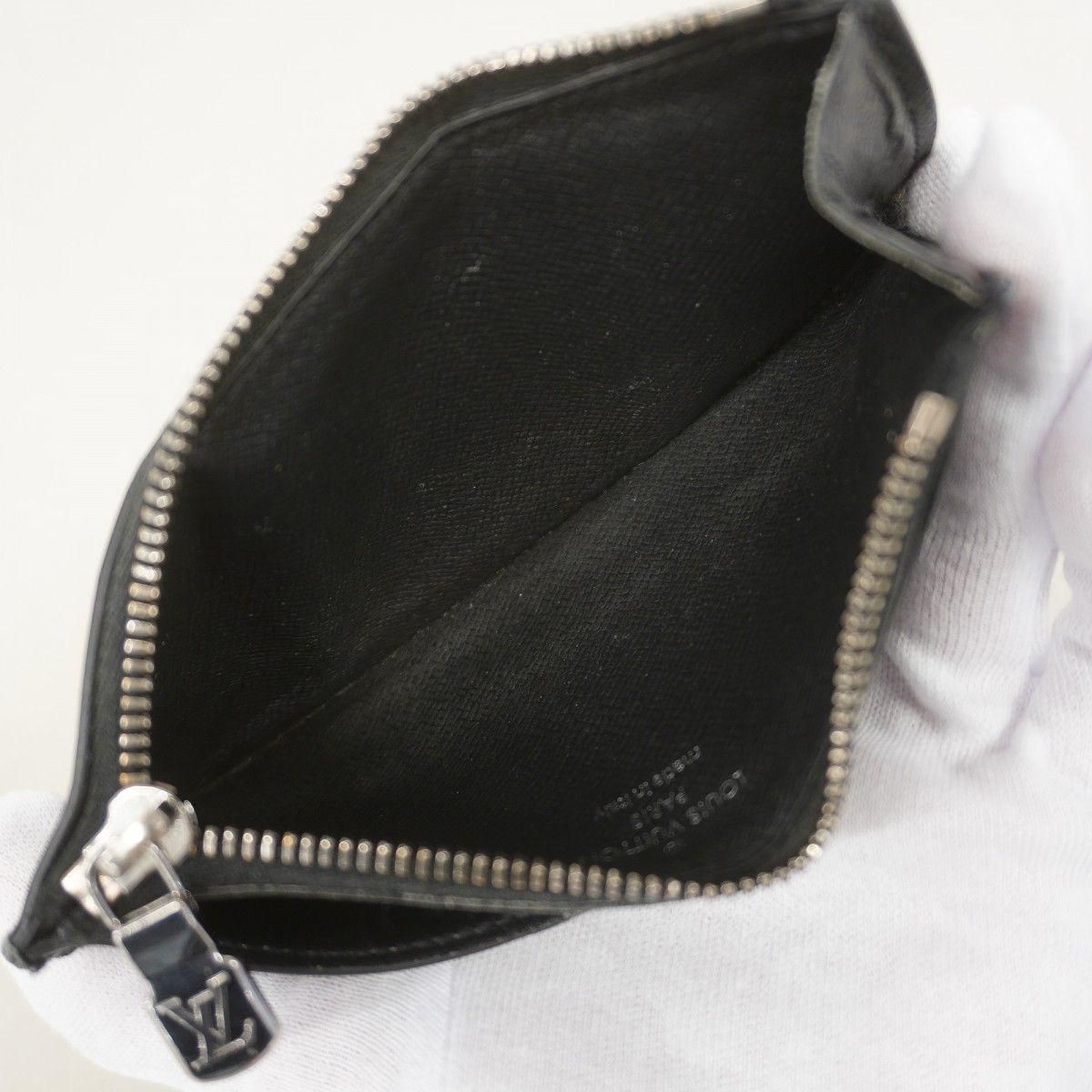 Louis Vuitton Coin Case Monogram Eclipse Card Holder Black — view 3