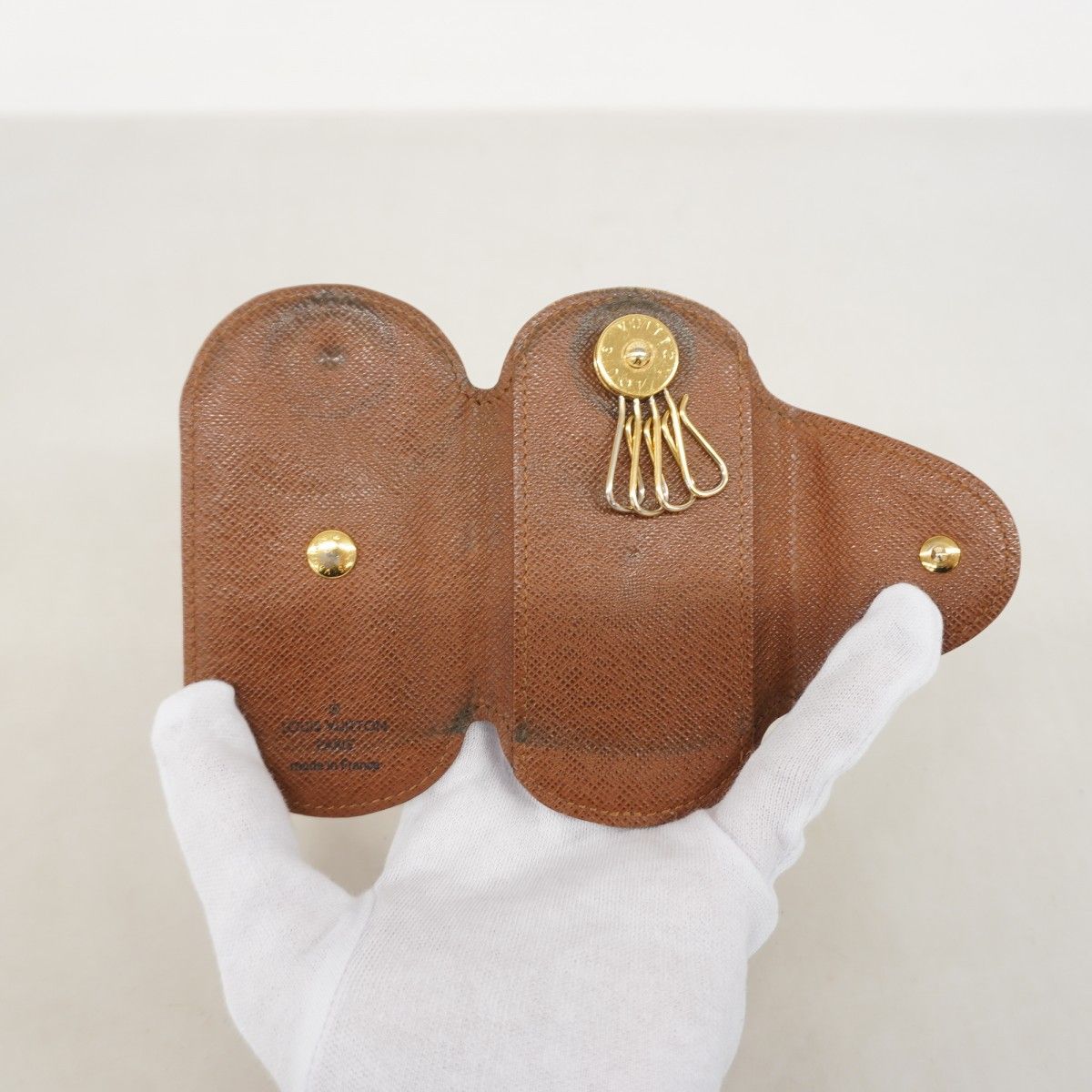 Louis Vuitton Key Case Monogram Multicles Ron 4 Brown Key Holder — view 3