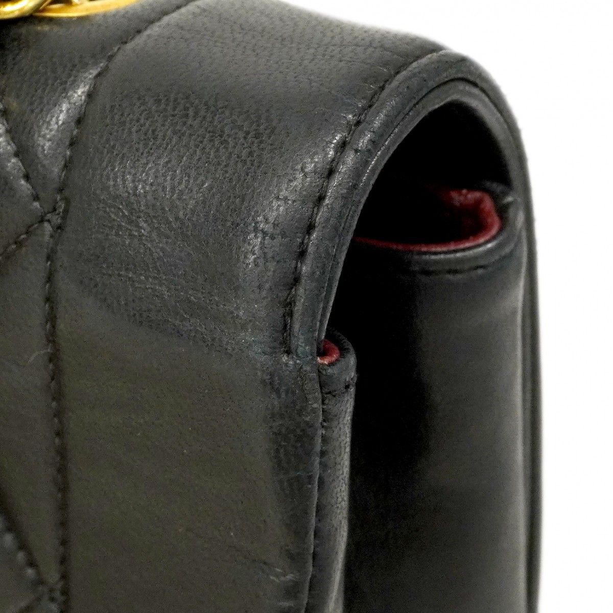 Chanel Shoulder Bag Diana Lambskin Black Gold — view 7