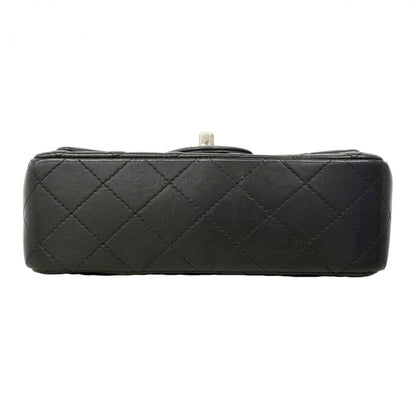 Chanel Shoulder Bag Mini Quilted Lambskin Black Silver — view 3