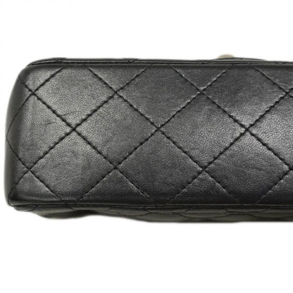 Chanel Shoulder Bag Mini Quilted Lambskin Black Silver — view 8