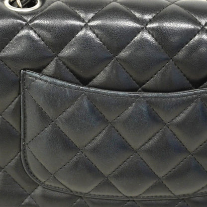 Chanel Shoulder Bag Mini Quilted Lambskin Black Silver — view 7