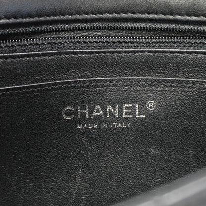 Chanel Shoulder Bag Mini Quilted Lambskin Black Silver — view 5