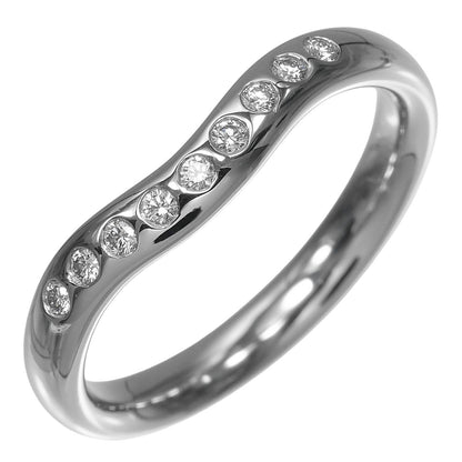 Tiffany & Co Curved Band Platinum Diamond Ring