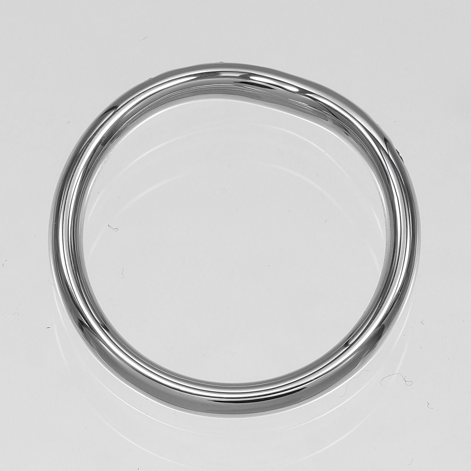 Tiffany & Co Curved Band Platinum Diamond Ring — view 9