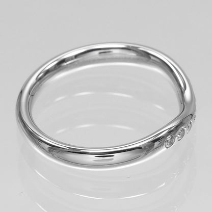 Tiffany & Co Curved Band Platinum Diamond Ring — view 8