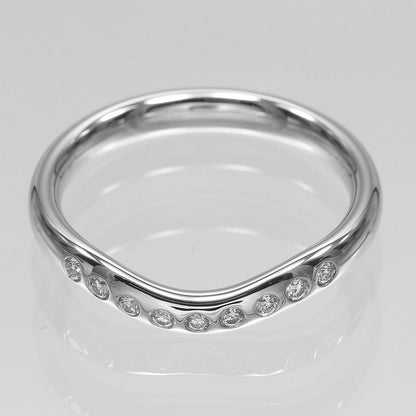 Tiffany & Co Curved Band Platinum Diamond Ring — view 6