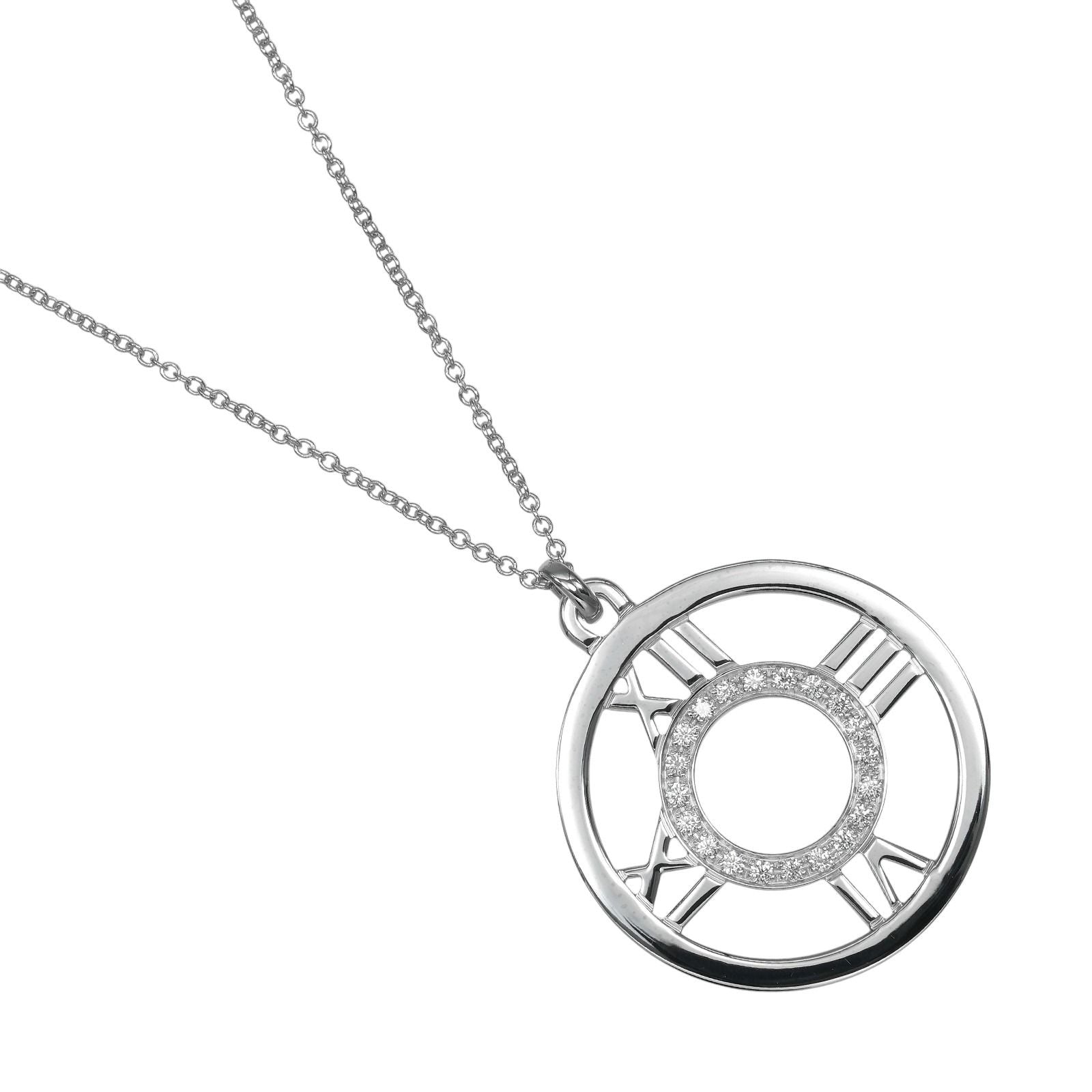 Tiffany & Co Open Atlas White Gold Diamond Necklace