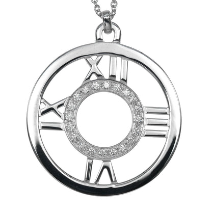 Tiffany & Co Open Atlas White Gold Diamond Necklace — view 4