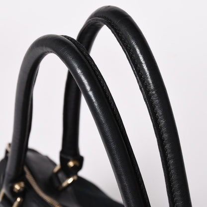 Gucci GG Canvas Tote Shoulder Bag Large Leather Black — view 5