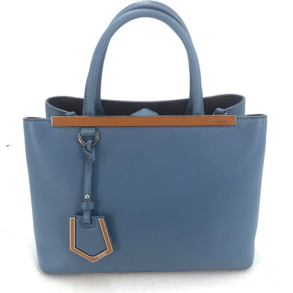 Fendi Handbag Toujour Shoulder Light Blue Travel