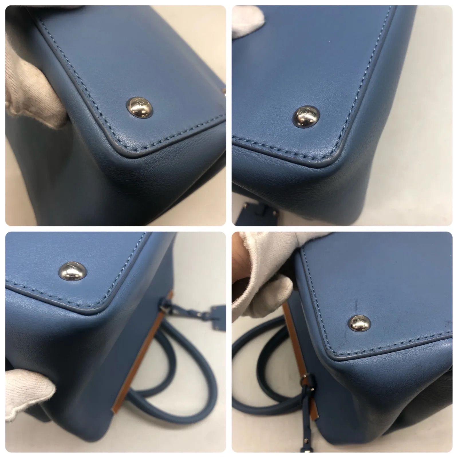 Fendi Handbag Toujour Shoulder Light Blue Travel — view 6