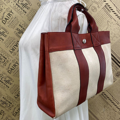 Hermes Handbag Fourre Tout PM Half Leather Tote Travel Business — view 3