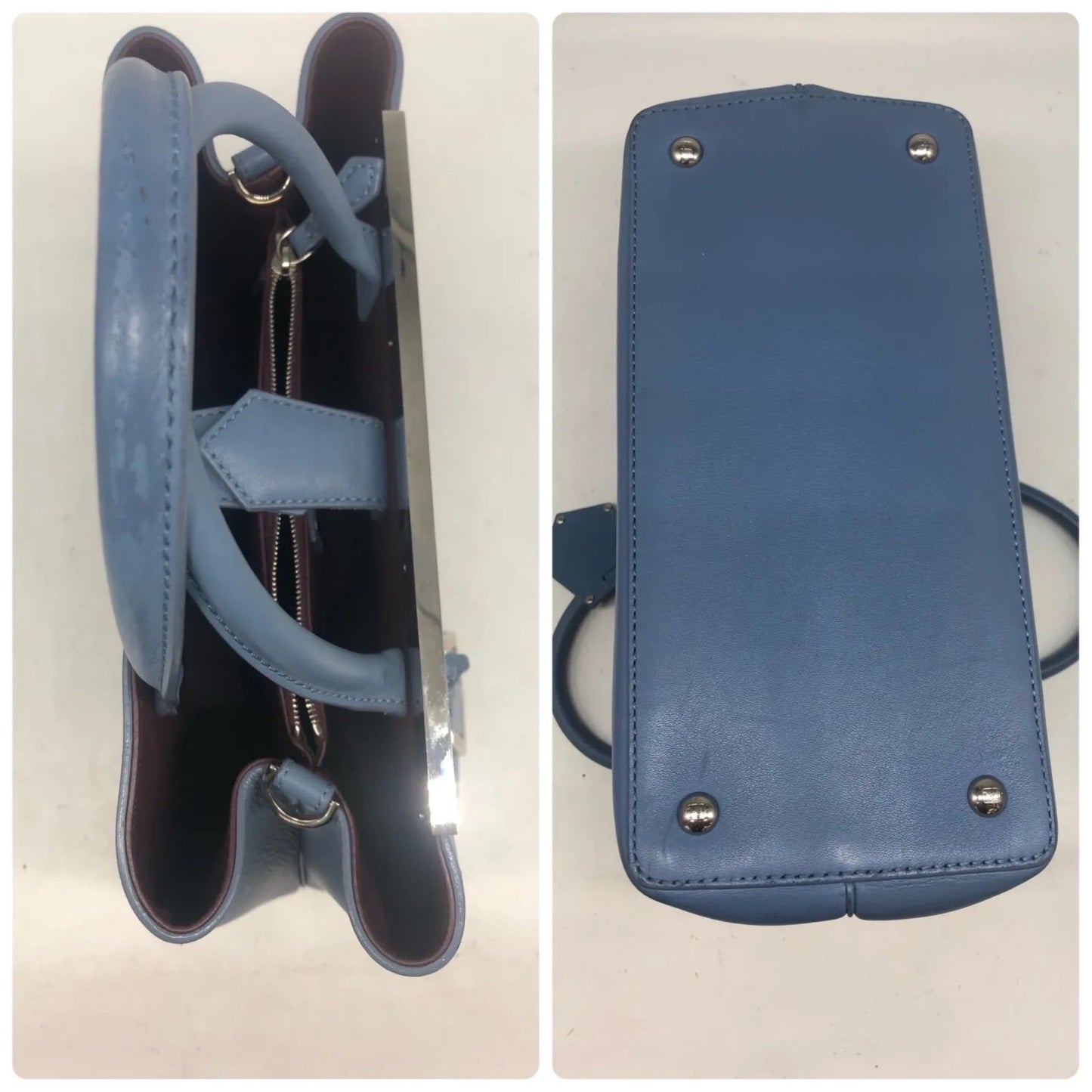 Fendi Handbag Toujour Shoulder Light Blue Travel — view 4