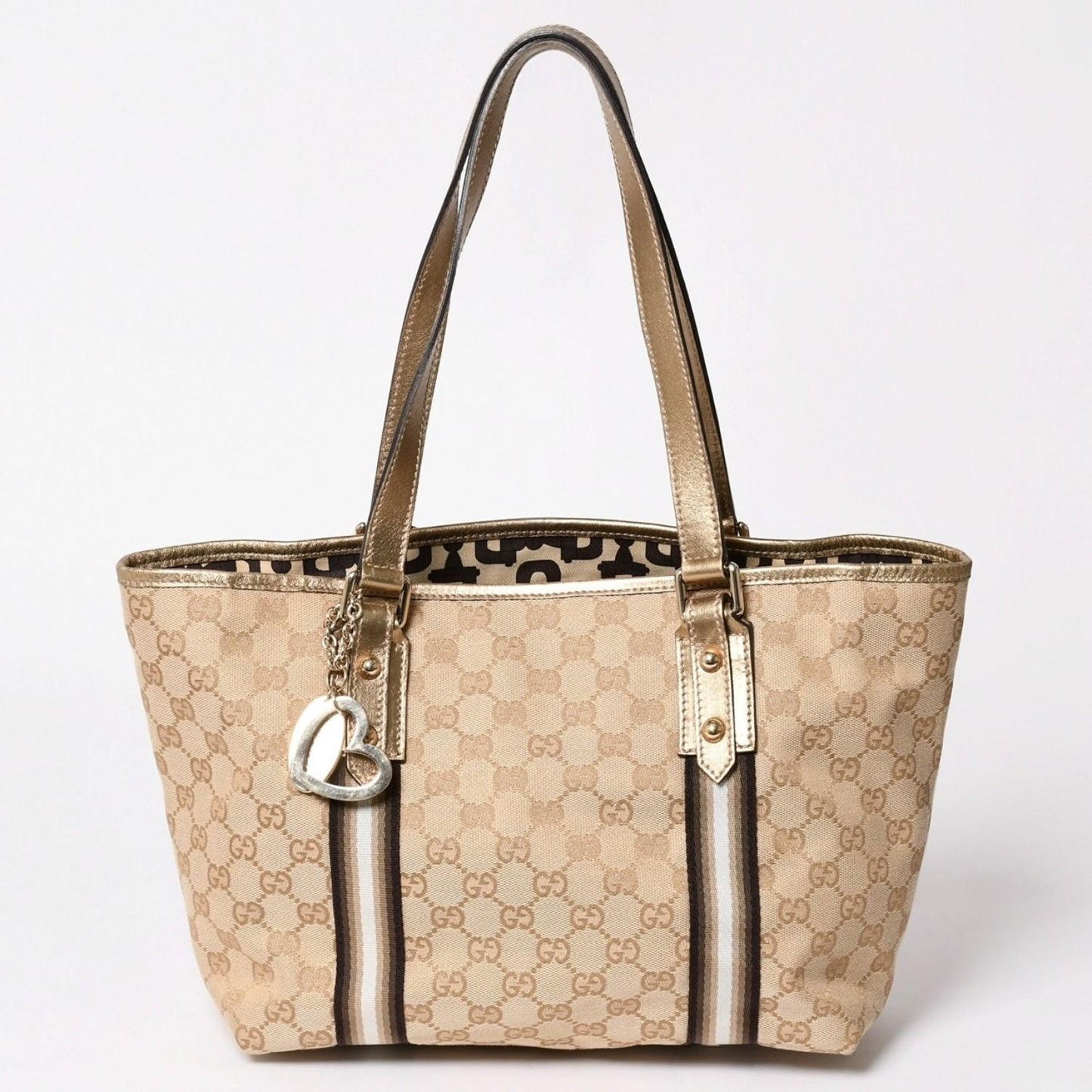 Gucci Tote Bag Gold Brown