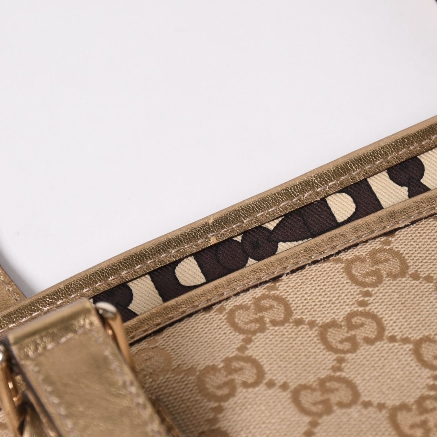 Gucci Tote Bag Gold Brown — view 6