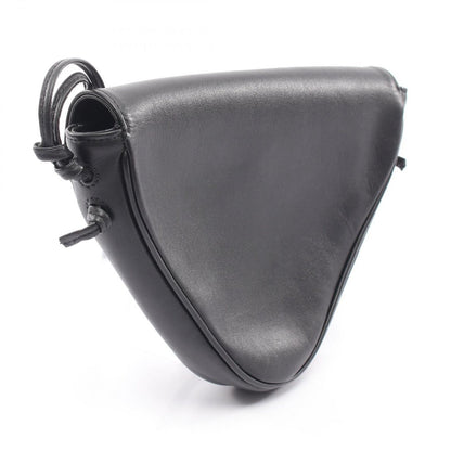 Celine Shoulder Bag Triangle Black Leather Logo — view 2
