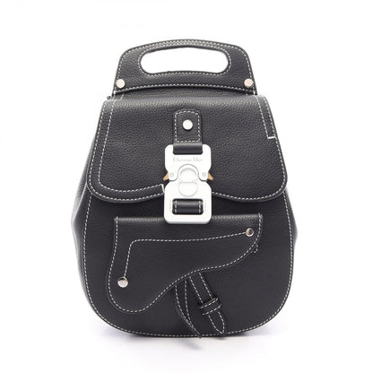 Dior Backpack Gallop Black Leather Saddle Mini