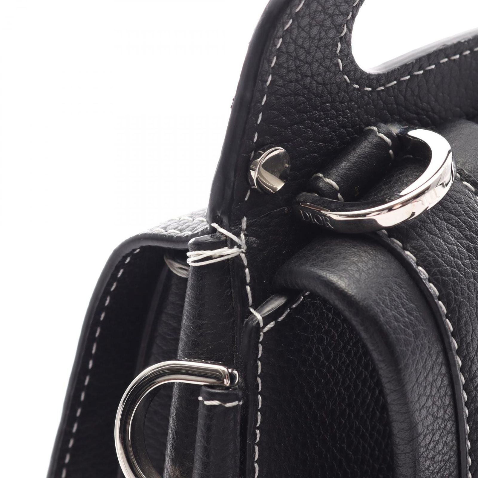 Dior Backpack Gallop Black Leather Saddle Mini — view 6