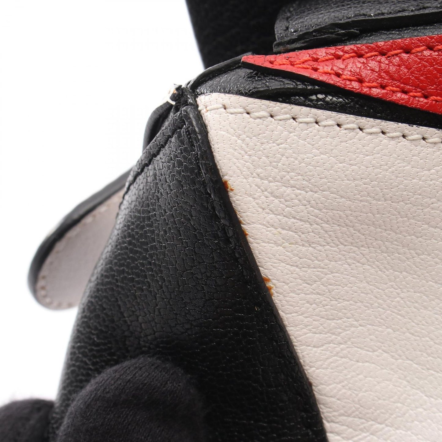 Loewe Handbag Puzzle Bag White Red Black Leather — view 6