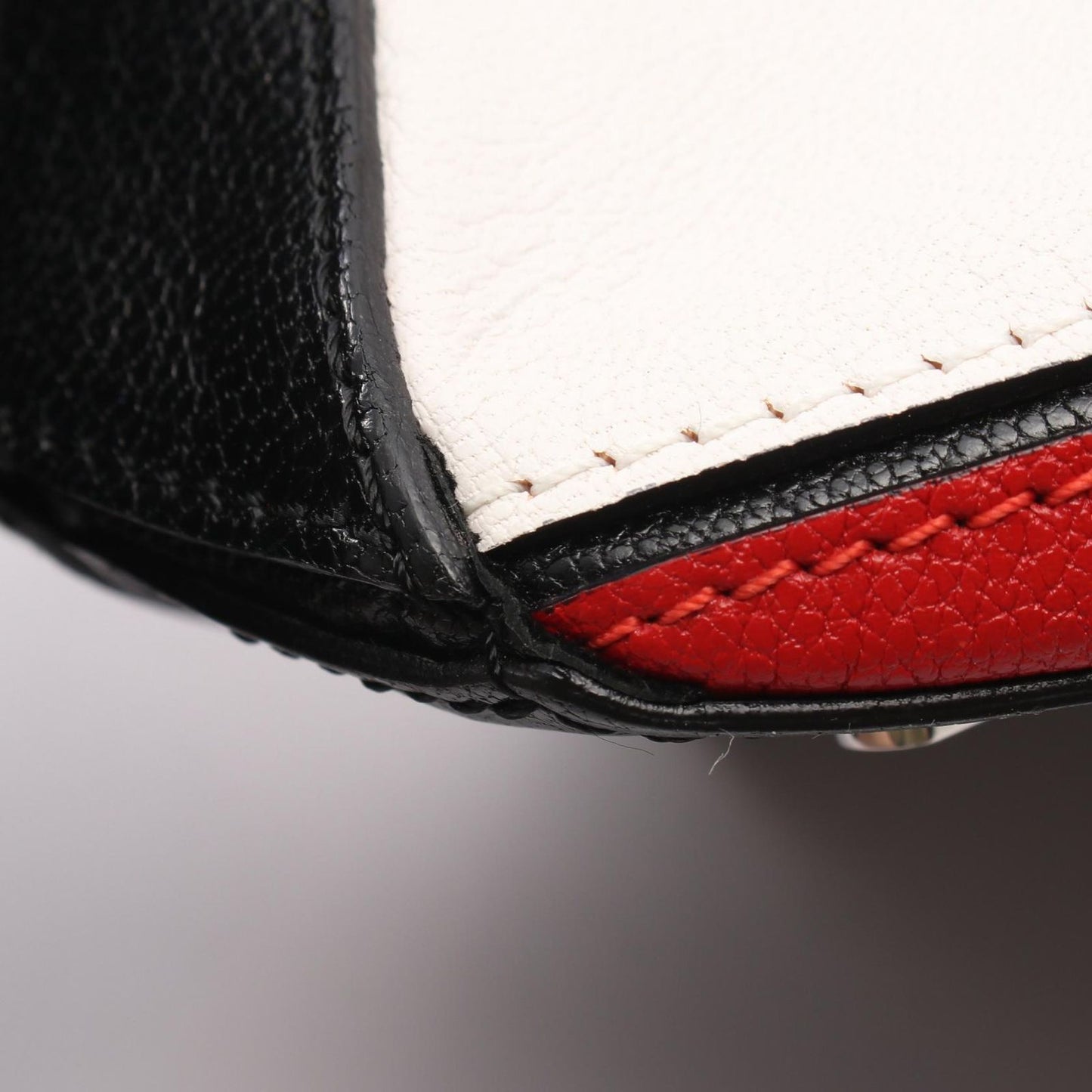 Loewe Handbag Puzzle Bag White Red Black Leather — view 5
