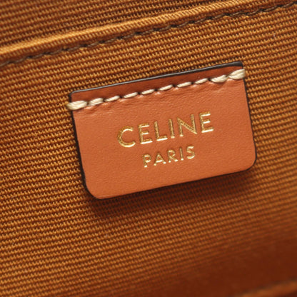 Celine Shoulder Bag Mini Camera Cuir Triomphe Embroidery Black Brown Canvas — view 4