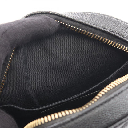 Saint Laurent Shoulder Bag Vinyl Monogram Black Leather Round Chain — view 5