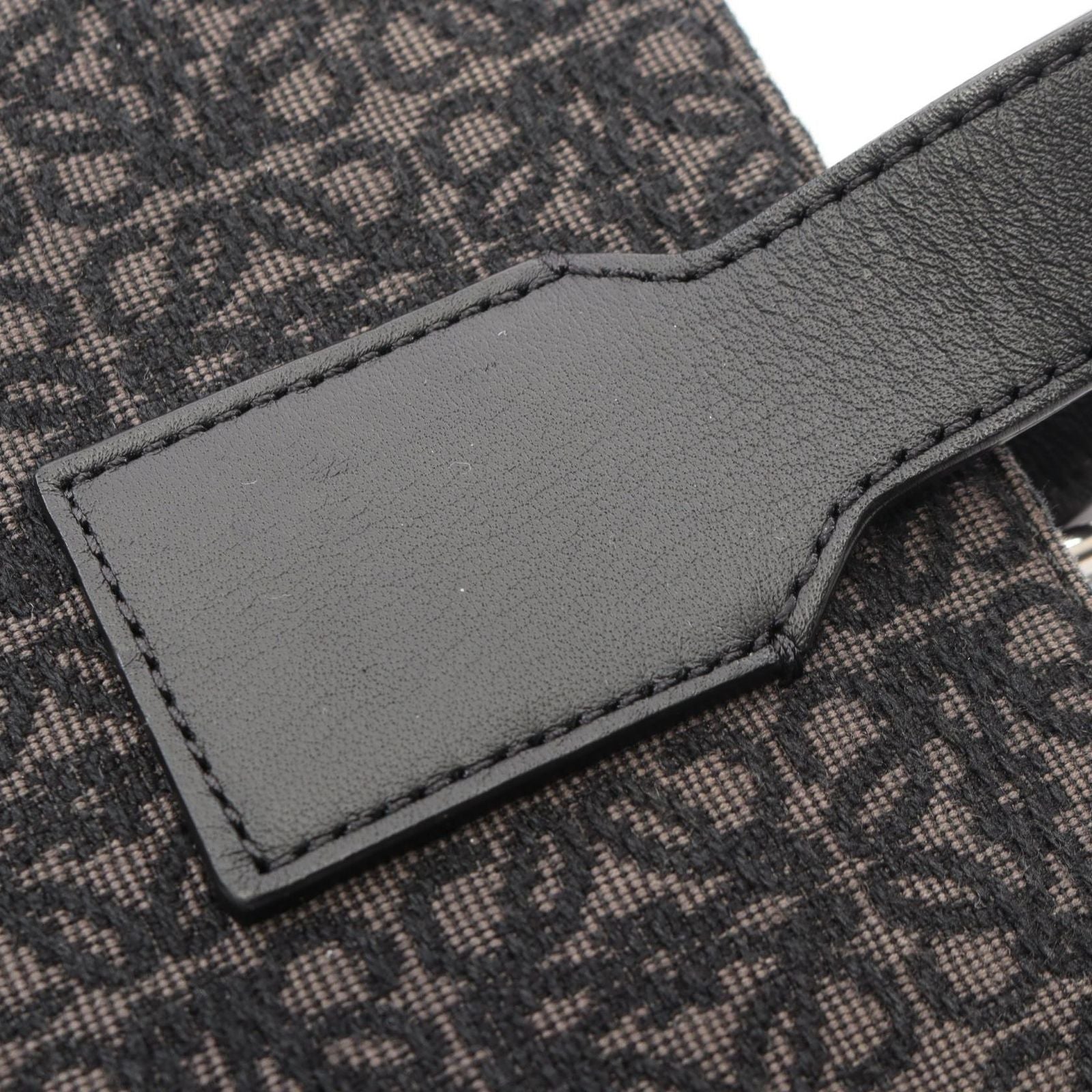 Loewe Tote Buckle Horizontal Anagram Black Canvas Leather — view 9