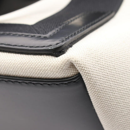 Balenciaga Tote Navy Cabas S Natural Black Canvas Leather — view 6