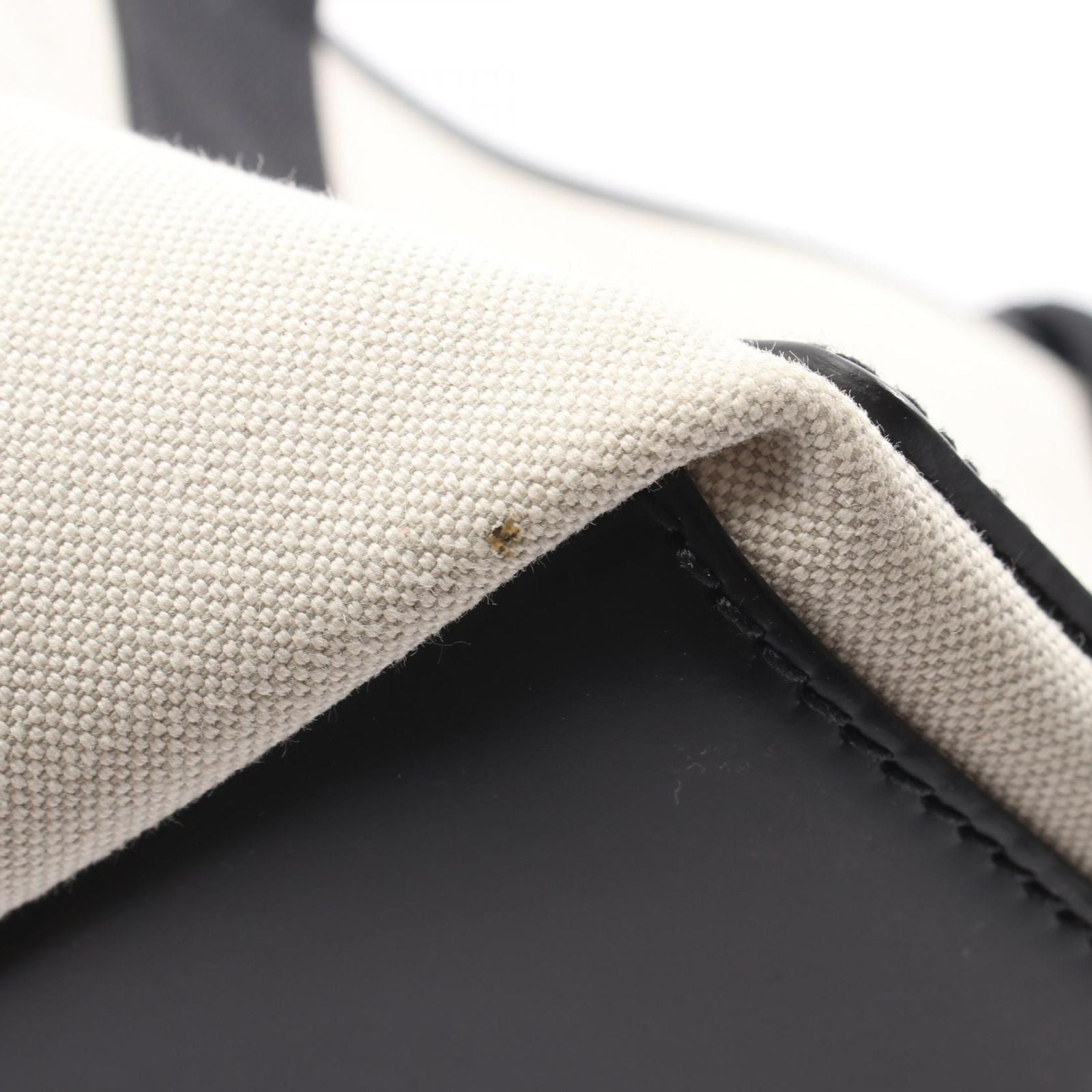 Balenciaga Tote Navy Cabas S Natural Black Canvas Leather — view 7