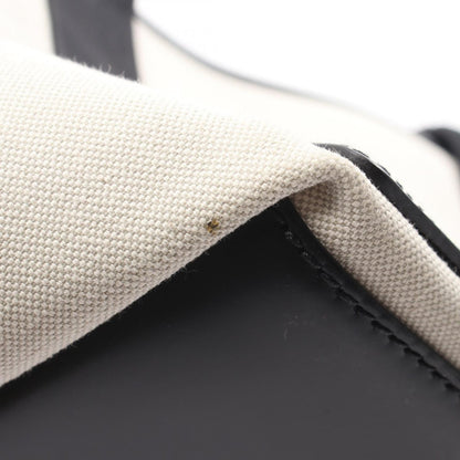 Balenciaga Tote Navy Cabas S Natural Black Canvas Leather — view 7