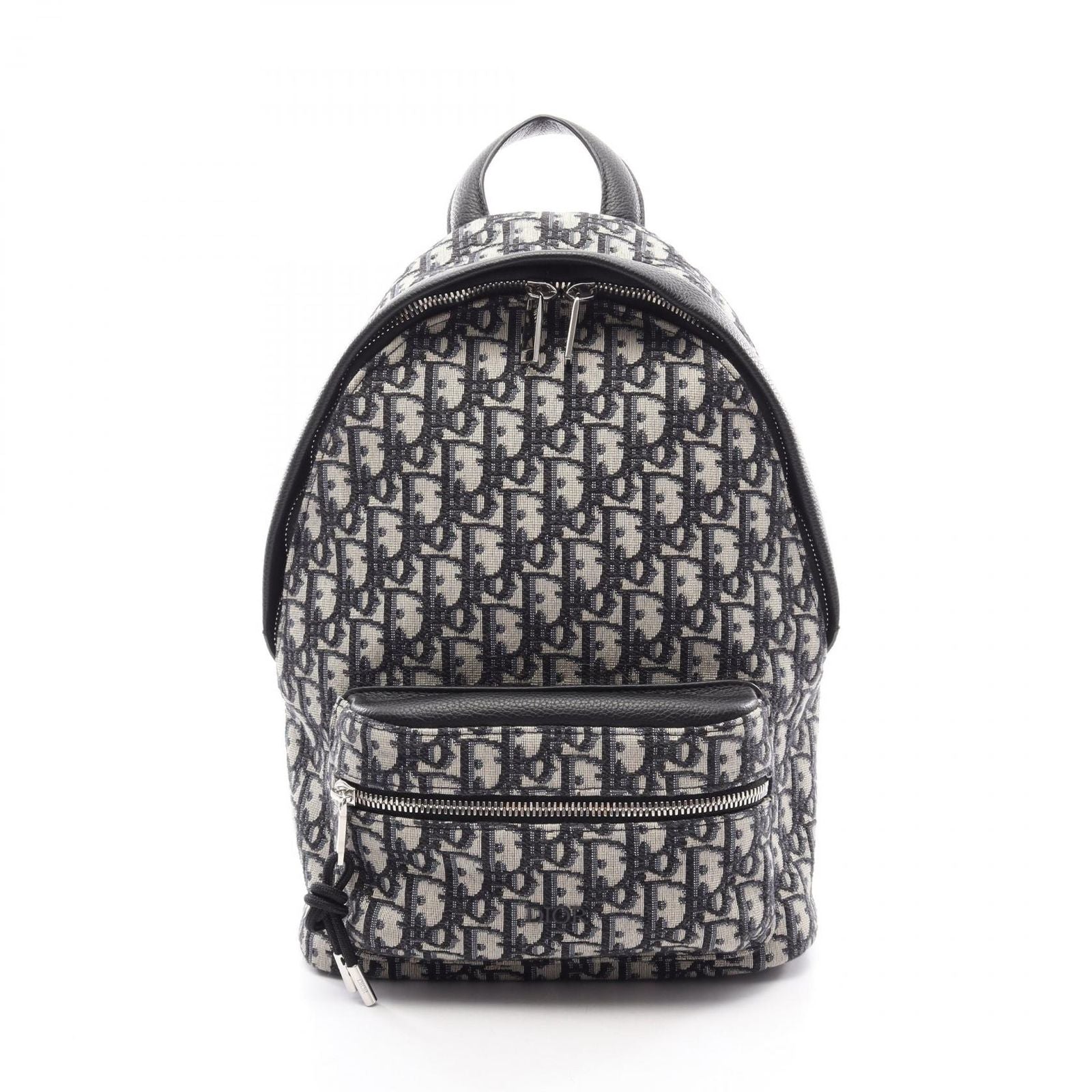 Dior Backpack Rider Blue Jacquard Kids Navy Canvas Leather