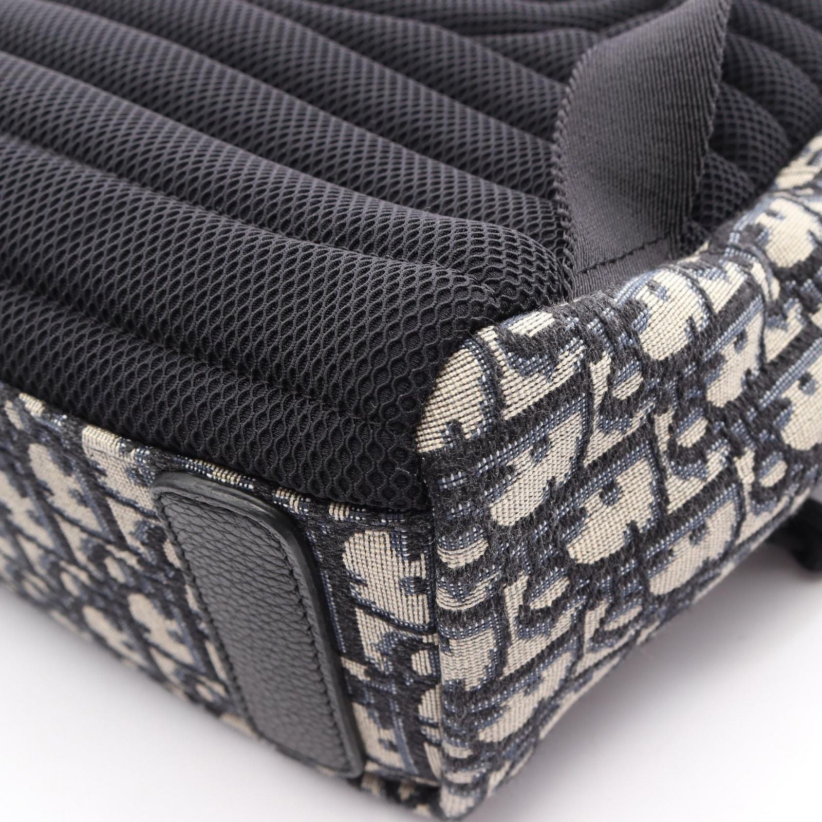 Dior Backpack Rider Blue Jacquard Kids Navy Canvas Leather — view 5