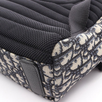 Dior Backpack Rider Blue Jacquard Kids Navy Canvas Leather — view 5