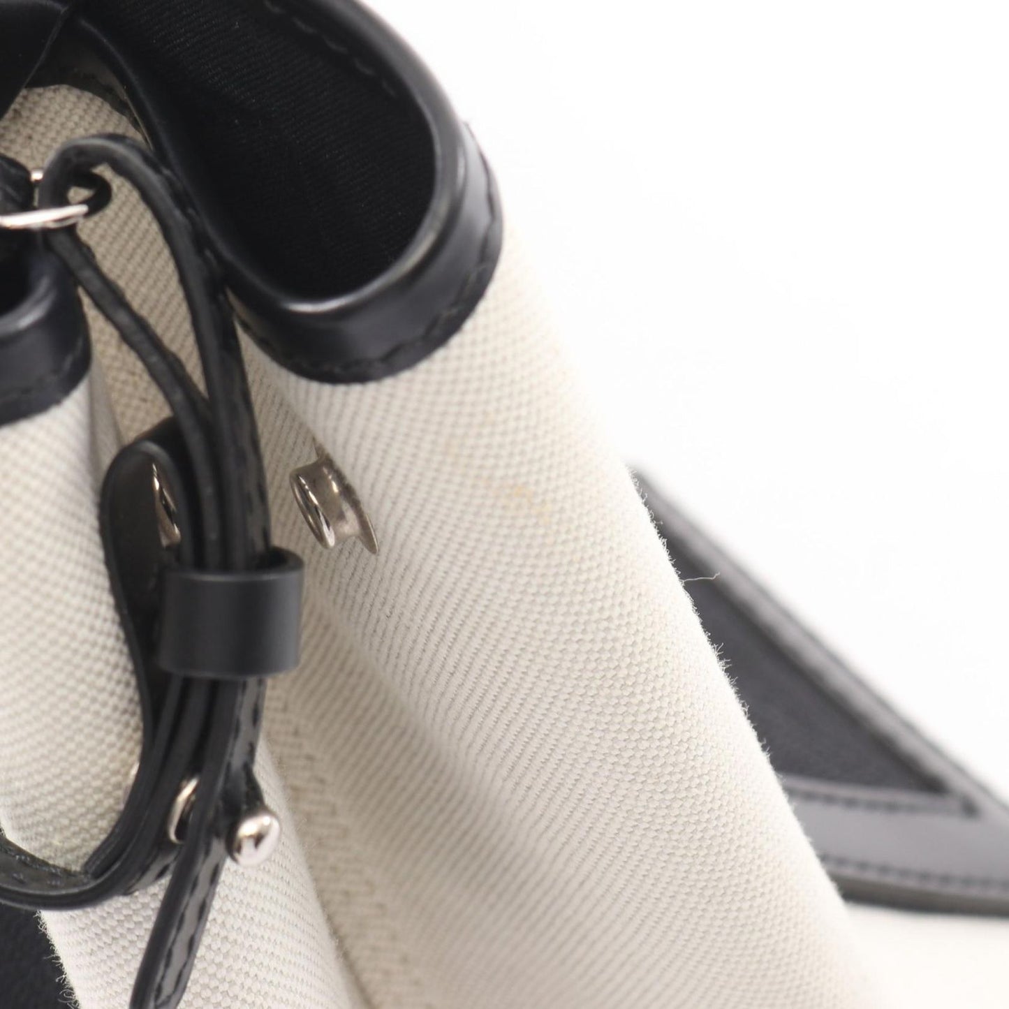 Balenciaga Tote Navy Cabas S Natural Black Canvas Leather — view 8