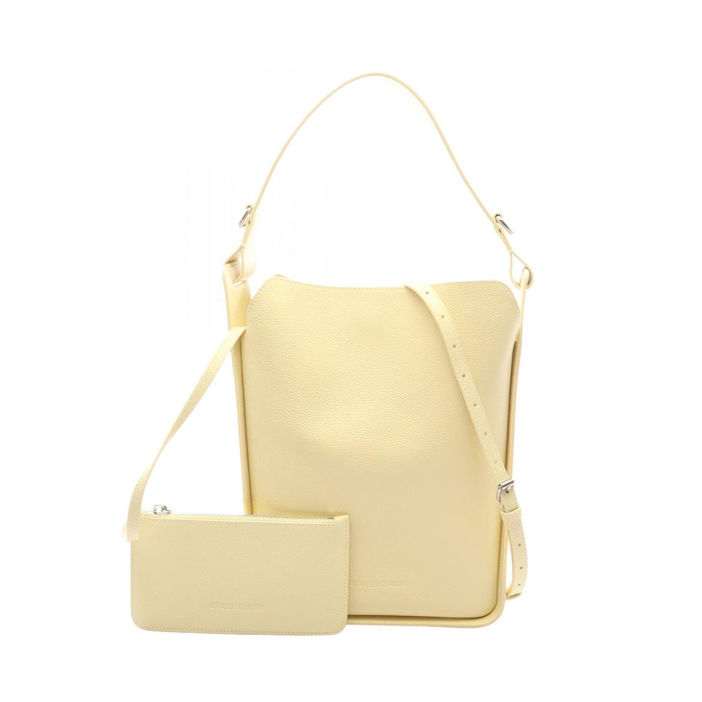 Balenciaga Shoulder Bag North South 2-Way Pastel Yellow Leather Tool 2.0 Small