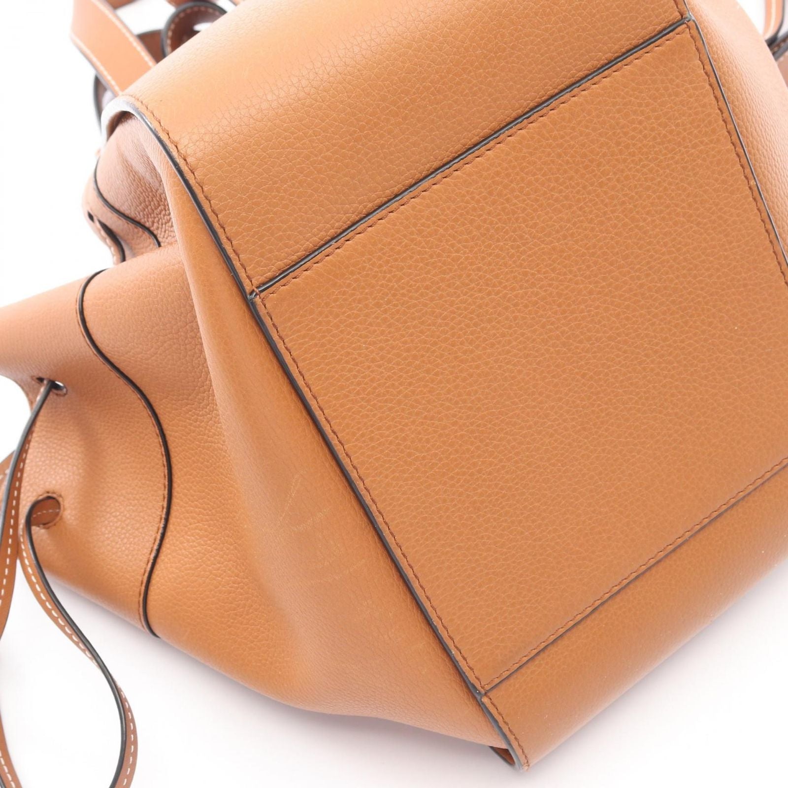 Loewe Handbag Hammock Drawstring Bag Small 2-Way 314.12 Brown Leather — view 8