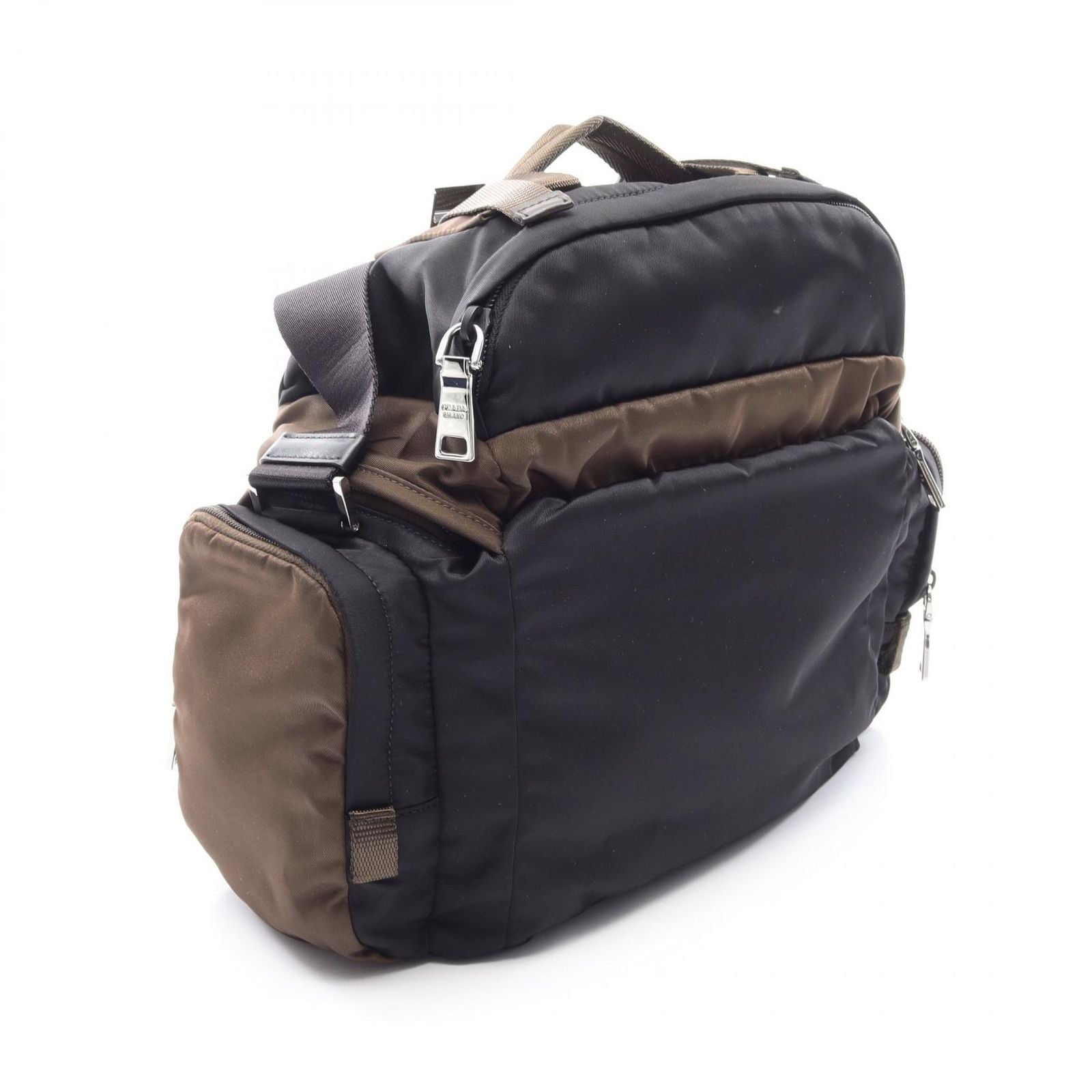 Prada Shoulder Bag Re-Nylon Black Burnt Nylon — view 2