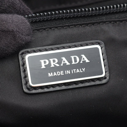 Prada Shoulder Bag Re-Nylon Black Burnt Nylon — view 4