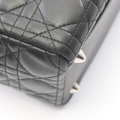 Dior Handbag Lady Dior Large Cannage Black Leather Lady Dior 2-Way Tote — view 7