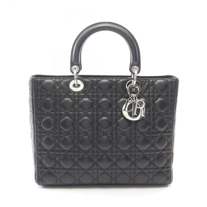 Dior Handbag Lady Dior Large Cannage Black Leather Lady Dior 2-Way Tote