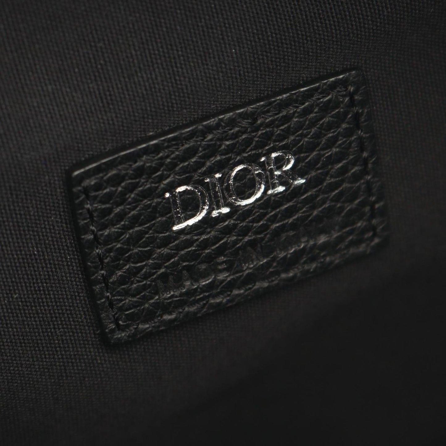 Dior Waist Bag Saddle Oblique Jacquard Navy Canvas Leather — view 4